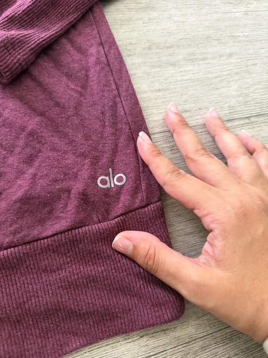 ALO Yoga Burgundy open back Long Sleeve - Picture 3 of 3